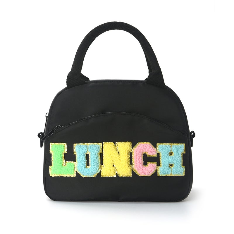 Embroidery Lunch Bag Handbag Letter Portable Storage Bag High-Value Large-Capacity Lunch Bag - Image 2
