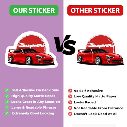True Flair Trueflair Pack of 61 Vinyl Car Enthusiast Stickers, Random Designs, for Laptop, Journal, Bike Helmet, Diary, Guitar, Mobile, Waterproof, Self-Adhesive (Car Enthusiast) - Image 4