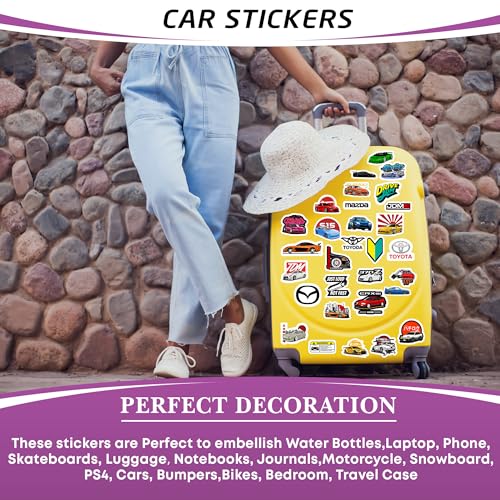 True Flair Trueflair Pack of 61 Vinyl Car Enthusiast Stickers, Random Designs, for Laptop, Journal, Bike Helmet, Diary, Guitar, Mobile, Waterproof, Self-Adhesive (Car Enthusiast) - Image 2