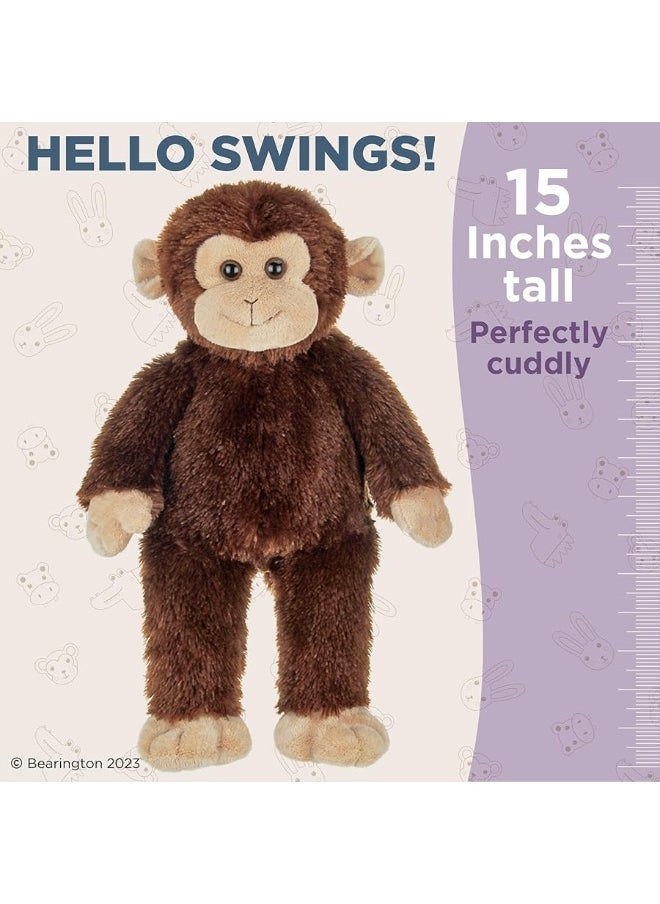 Bearington Collection Bearington Swings The Monkey Plush, 15 Inch Monkey Stuffed Animal  - Image 4