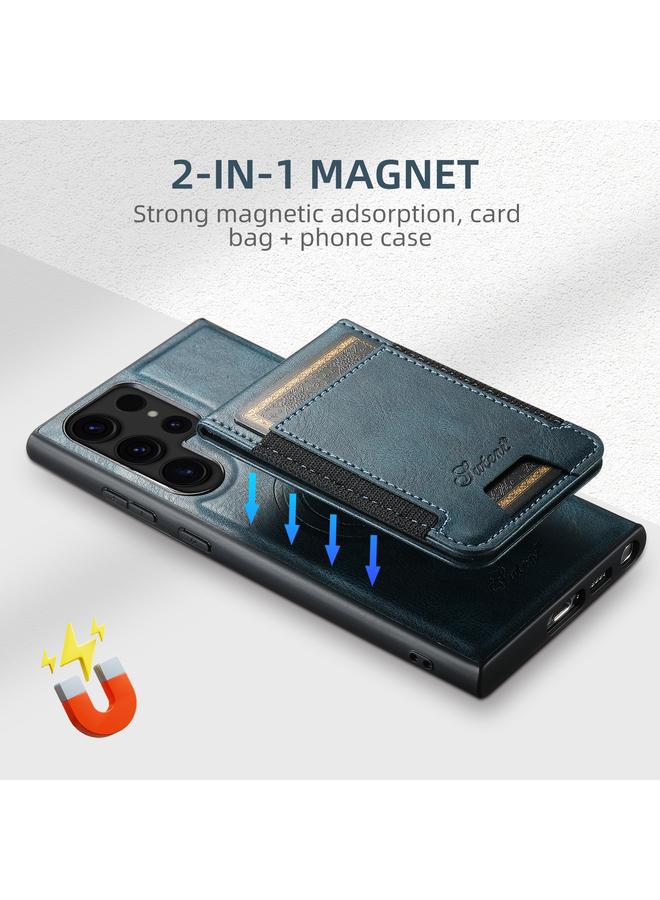 Suteni Case For Samsung Galaxy S22+ 5G H17 Oil Eax Leather MagSafe Detachable Wallet Phone Case - Image 5