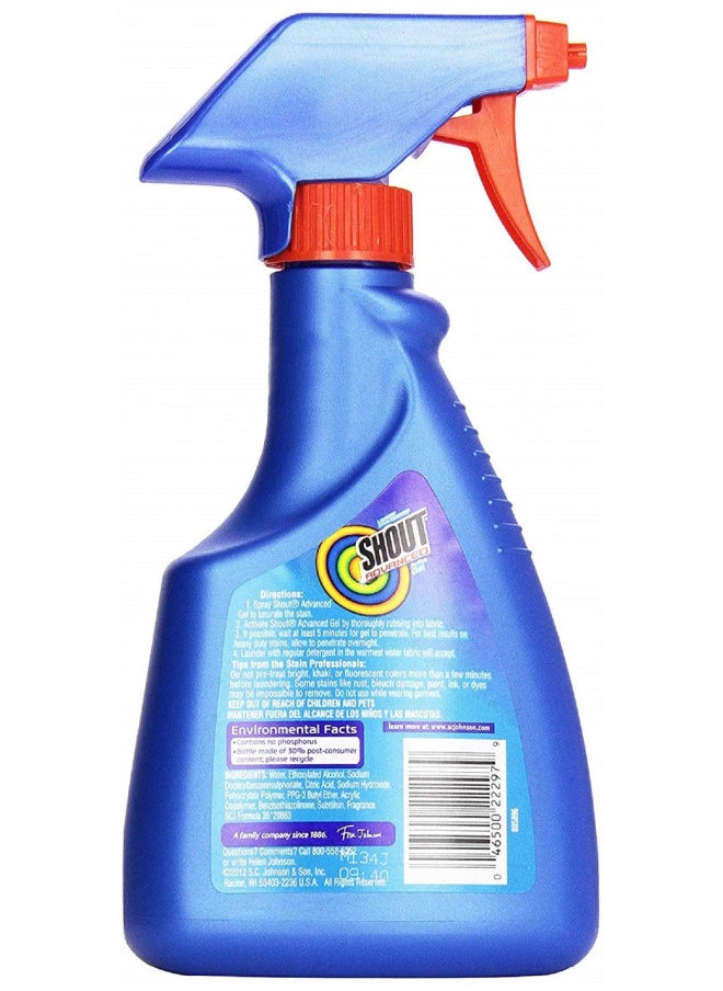 Shout Advanced Spray and Wash Gel Stain Remover for Clothes, Best Shout Formula, 14 fl oz, Multicolor