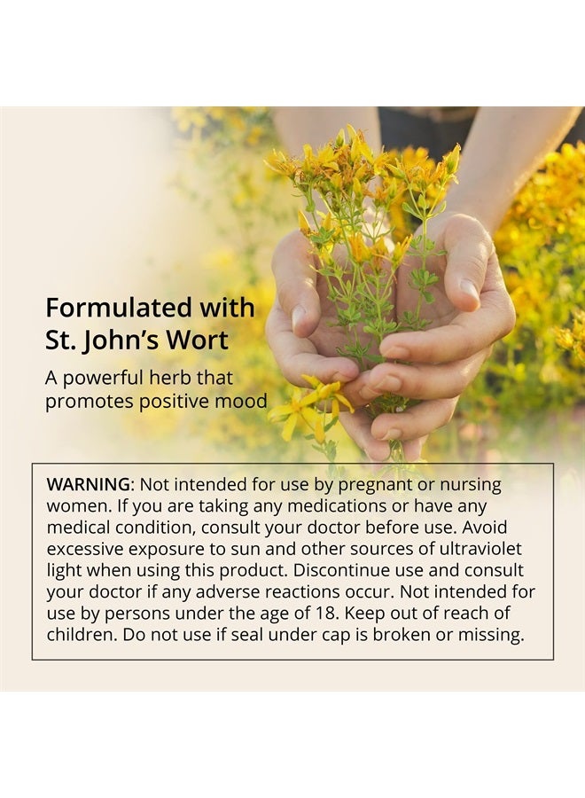 HAPPY HEALTHY HIPPIE Joy-Filled Mood Support Supplement with St. Johns Wort | Helps Calm The Mind & Body, Stress Relief Energy Supplements | 100% Plant-Based | Ashwagandha, Rhodiola, Eleuthero | Herbal Adaptogens, 120 ct - Image 3