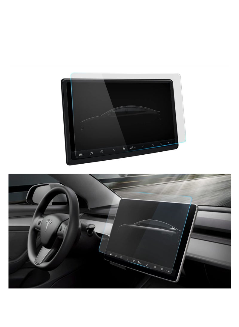 SYOSI Tempered Glass Matte Screen Protector Compatible with Tesla Model 3 / Model Y, Center Control Touch Screen Car Navigation Tempered Glass Accessories Anti Glare Anti Fingerprint  - Image 1