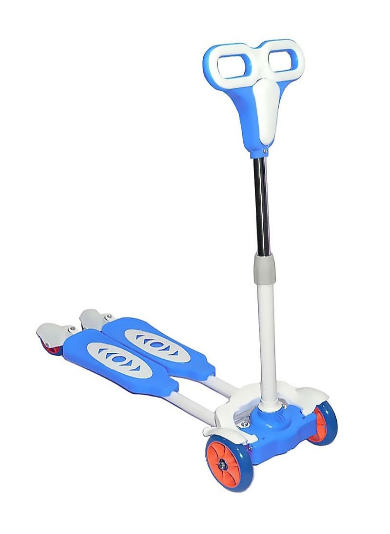 AGD - Folding Scooter 4 Wheels with Height Adjustable and Comfortable Non-slip Handle for Unisex Kids - Image 1