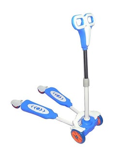 Folding Scooter 4 Wheels with Height Adjustable and Comfortable Non-slip Handle for Unisex Kids