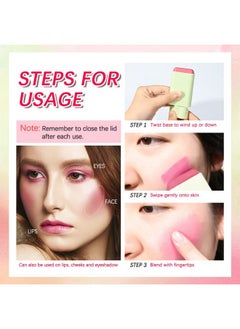 Jolilab Blush Stick Blush Cream Multipurpose Blush Stick Can Be Used For Blush And Lip Gloss And Eye Makeup Long Lasting Hydrating Professional Facial Beauty Cosmetic Makeup Blush (Orange)  - Image 2
