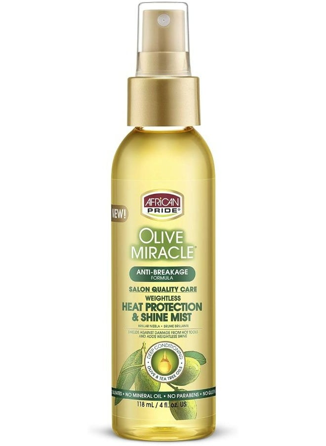 African Pride - Olive Miracle Weightless Heat Protection And Hair Shine Mist 118 ML - Image 1