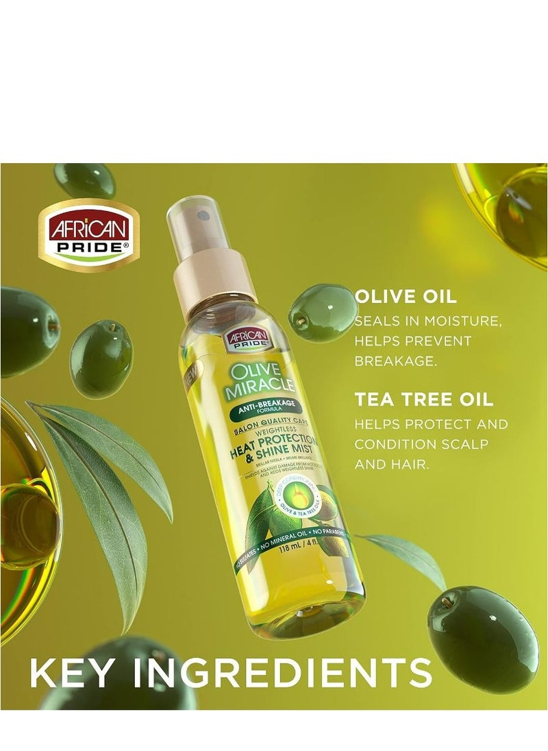 African Pride - Olive Miracle Weightless Heat Protection And Hair Shine Mist 118 ML - Image 1