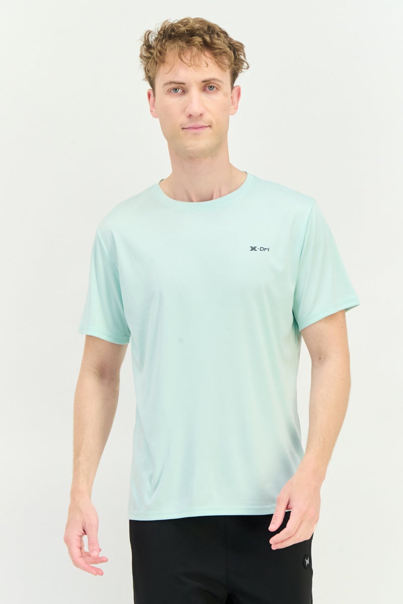 RBX Men Sportswear Fit Short Sleeves Training T-Shirt, Clearly Aqua - Image 1