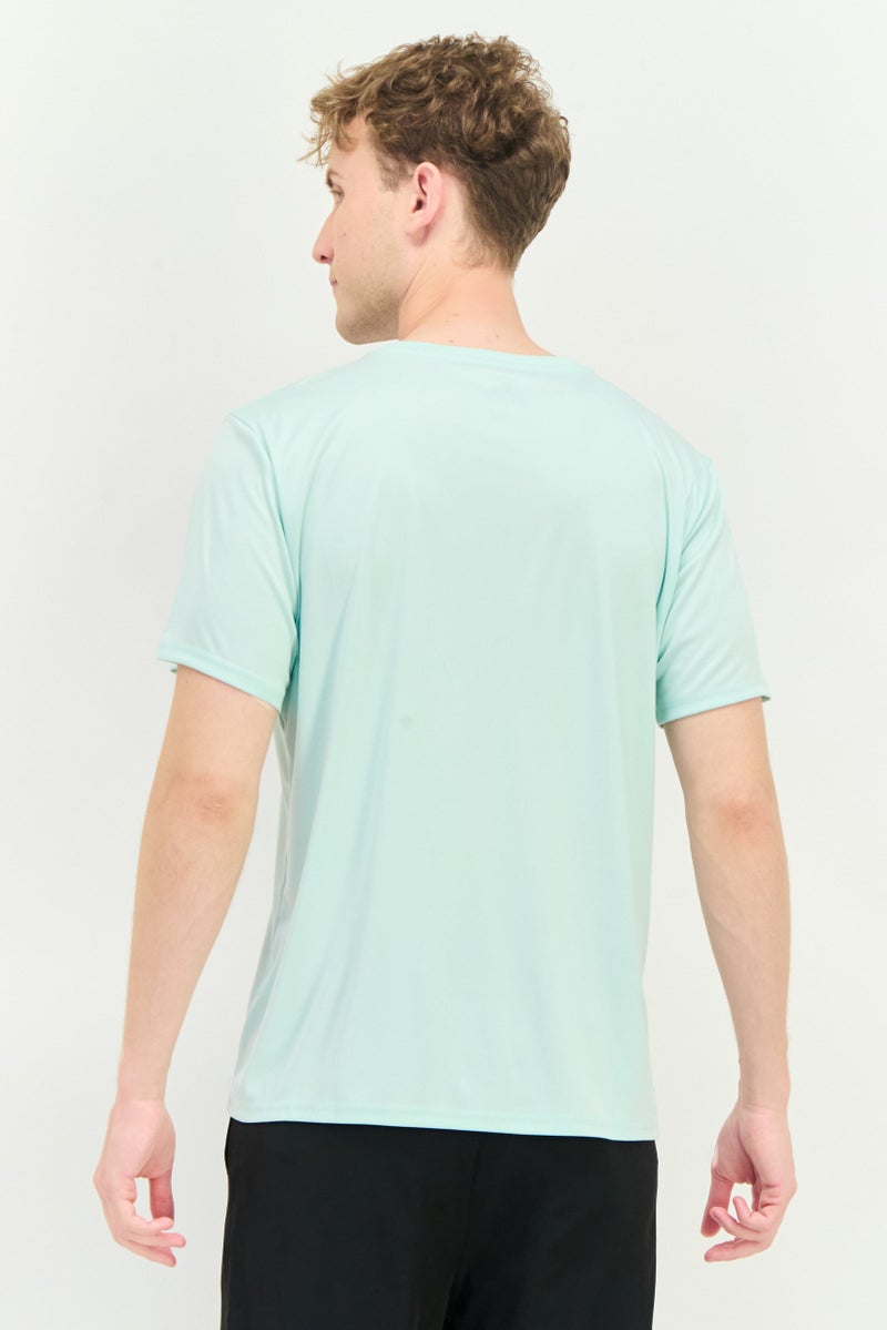 RBX Men Sportswear Fit Short Sleeves Training T-Shirt, Clearly Aqua - Image 3