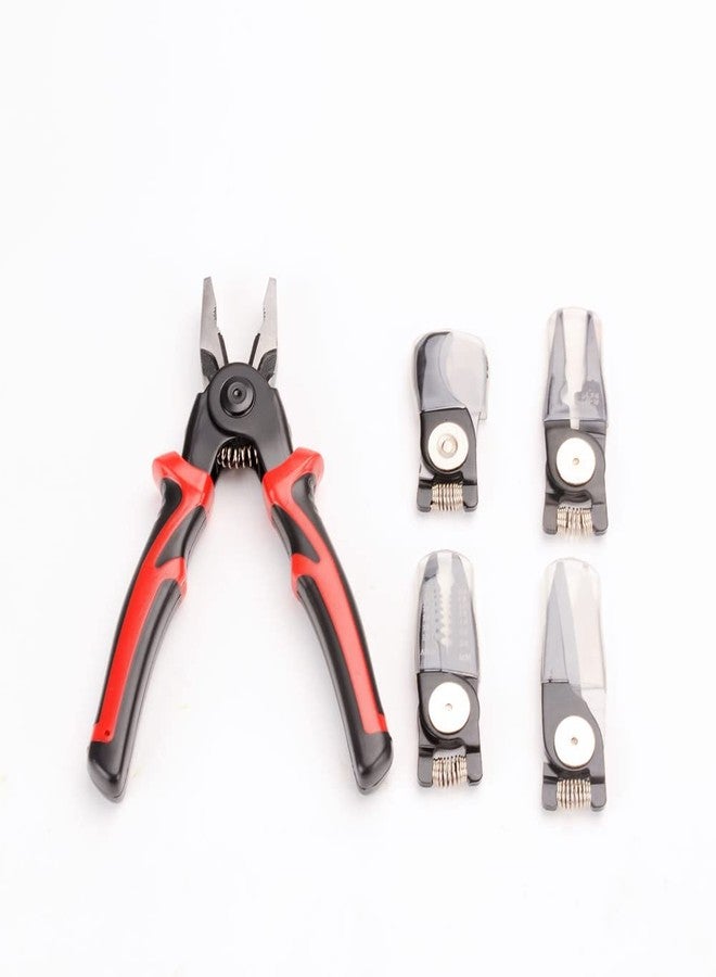 FLZOSPER Multifunctional Pliers - 5 in 1 All Purpose Heavy Duty Tool Kit, Durable Dual-Color PVC Handle Pliers - Image 2
