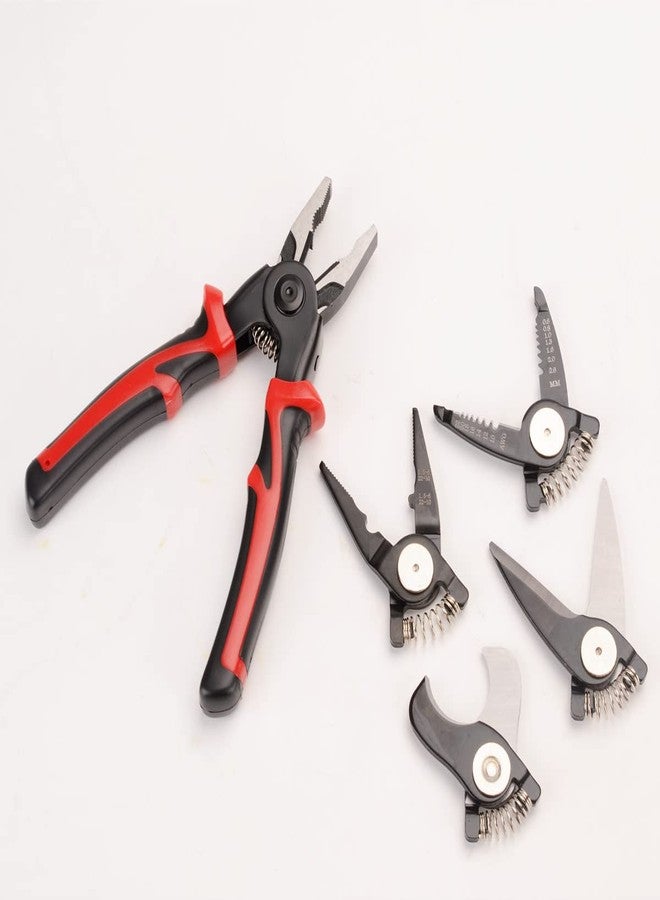FLZOSPER Multifunctional Pliers - 5 in 1 All Purpose Heavy Duty Tool Kit, Durable Dual-Color PVC Handle Pliers - Image 3