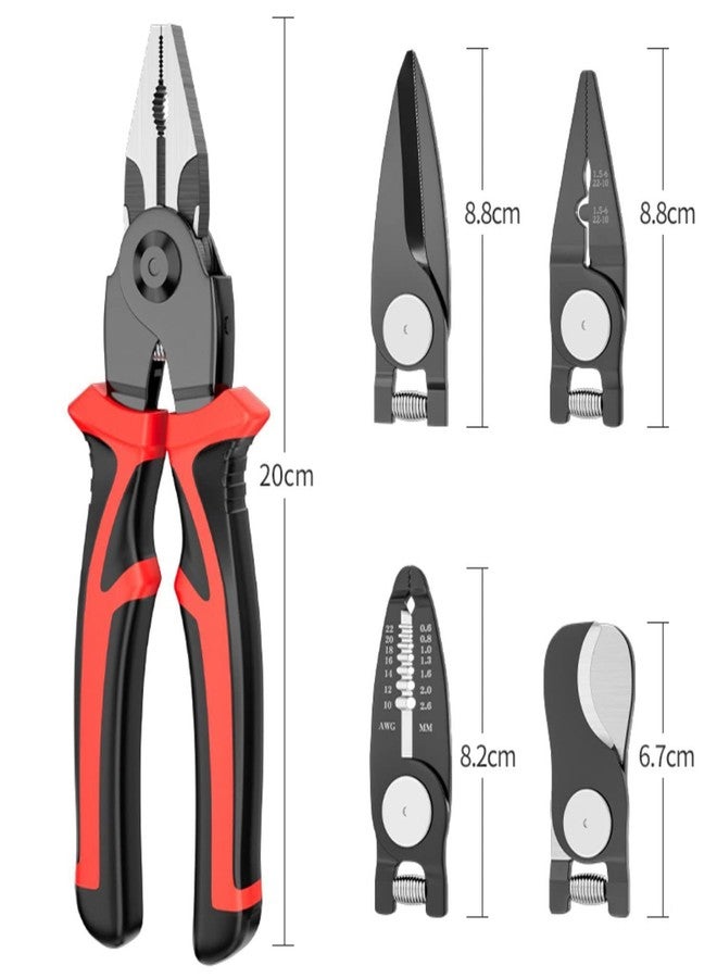 FLZOSPER Multifunctional Pliers - 5 in 1 All Purpose Heavy Duty Tool Kit, Durable Dual-Color PVC Handle Pliers - Image 5