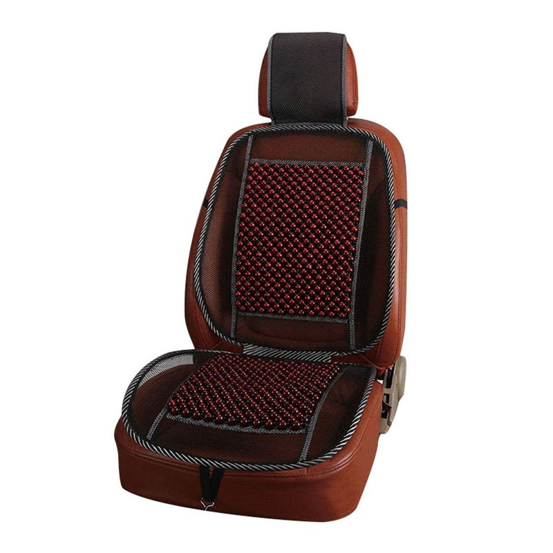 LKXHarleya Wood Bead Car Seat Cover Cushion, Cooling & Breathing, Automotive Beaded Driver Seat Massager Cushion for Lower Back Pain - Image 2