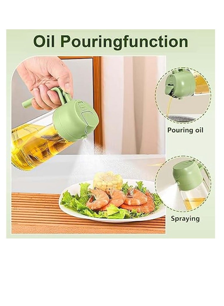 Cool Baby COOLBABY 2-in-1 Olive Oil Dispenser & Sprayer, 470ml Glass Oil Bottle, Fine Mist Oil Mister for Cooking, Air Fryer, Salad, BBQ & Roasting – Green - Image 5