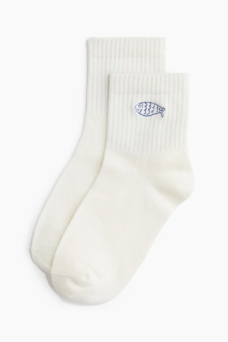 H&M Motif-detail socks