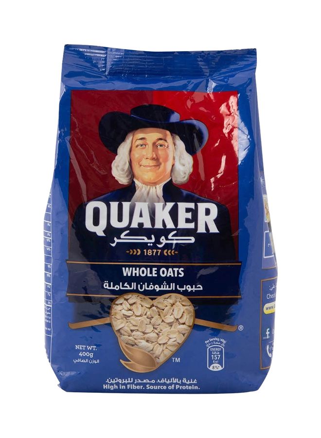 Quaker Whole Oats Flakes Foil Pack, 400g 