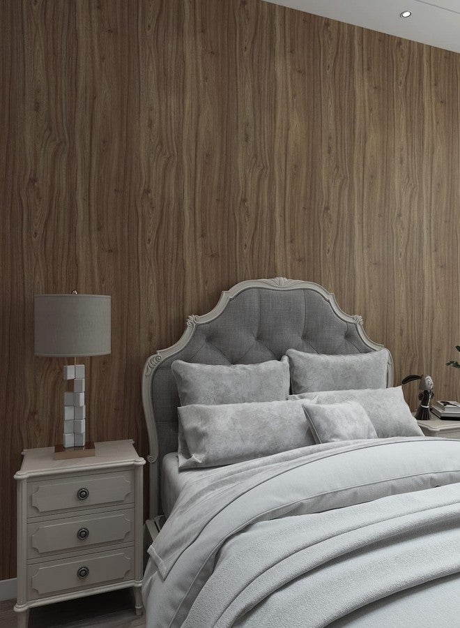 Decotalk Wood Contact Paper Brown Wood Grain Contact Paper 17.7"x120" Wood Wallpaper Peel and Stick for Walls Removable Wood Look Contact Paper Brown Wood Contact Paper for Cabinets Decorative Vinyl - Image 5