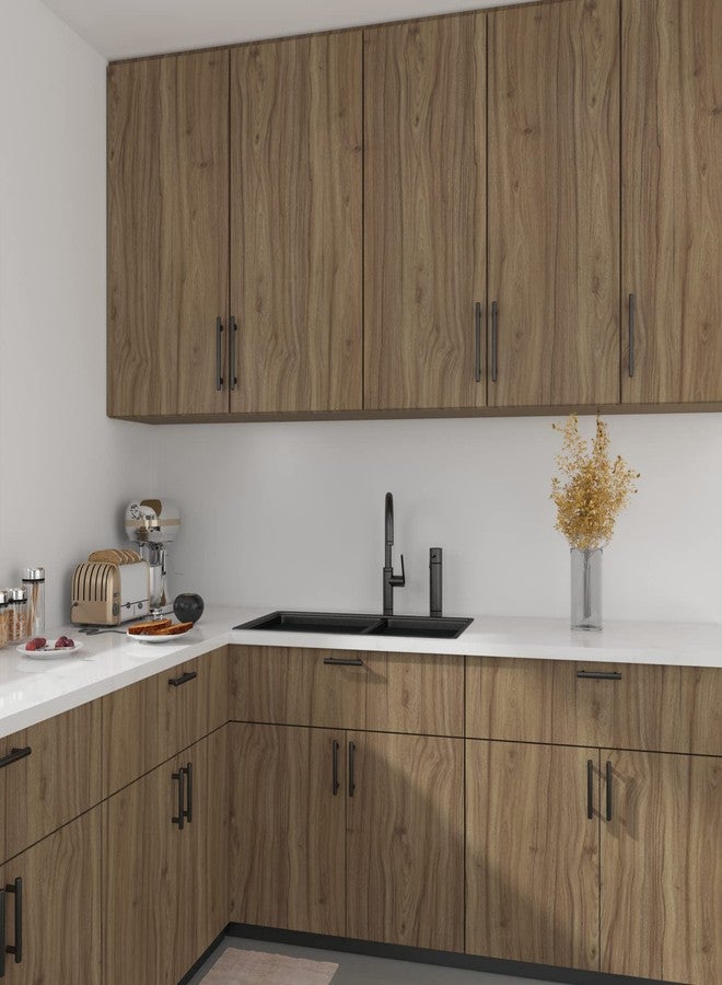 Decotalk Wood Contact Paper Brown Wood Grain Contact Paper 17.7"x120" Wood Wallpaper Peel and Stick for Walls Removable Wood Look Contact Paper Brown Wood Contact Paper for Cabinets Decorative Vinyl - Image 2