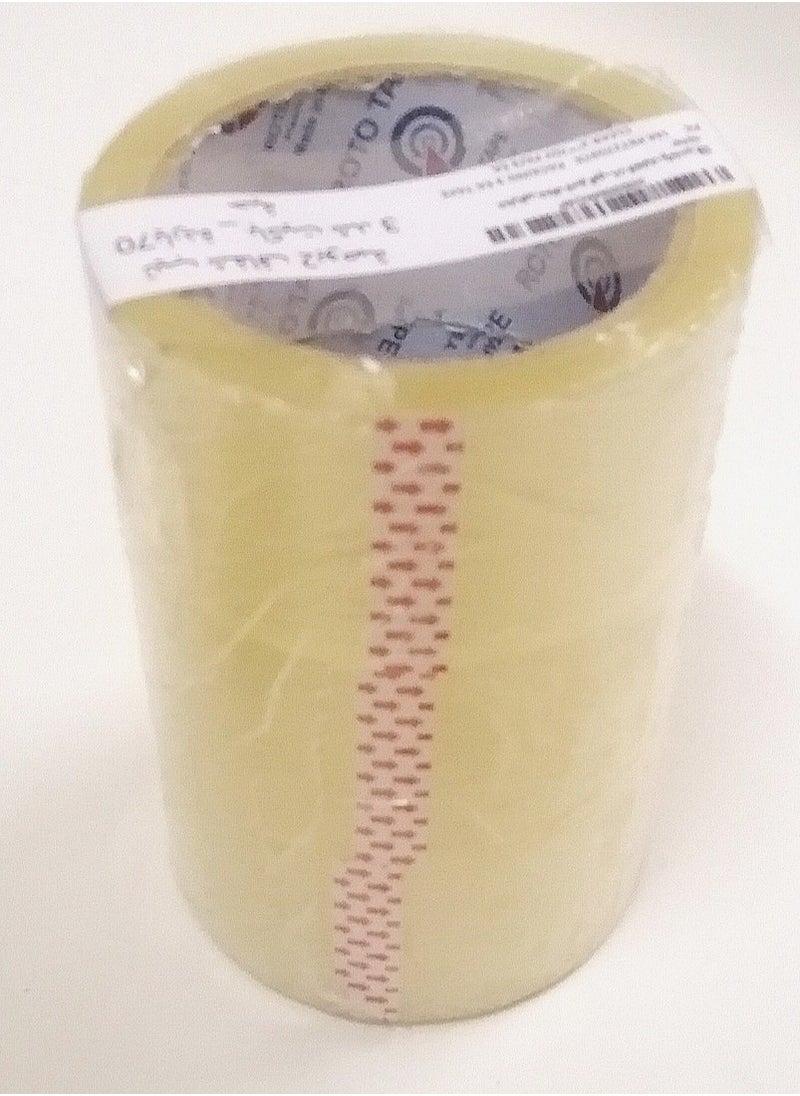 Generic Transparent Packing Tape, PK/3 Rolls, 2" Wide, 70 Yards Long for Packaging, Strong and Heavy Duty for Sealing Boxes, Parcels, Mail and Office Supplies  - Image 1