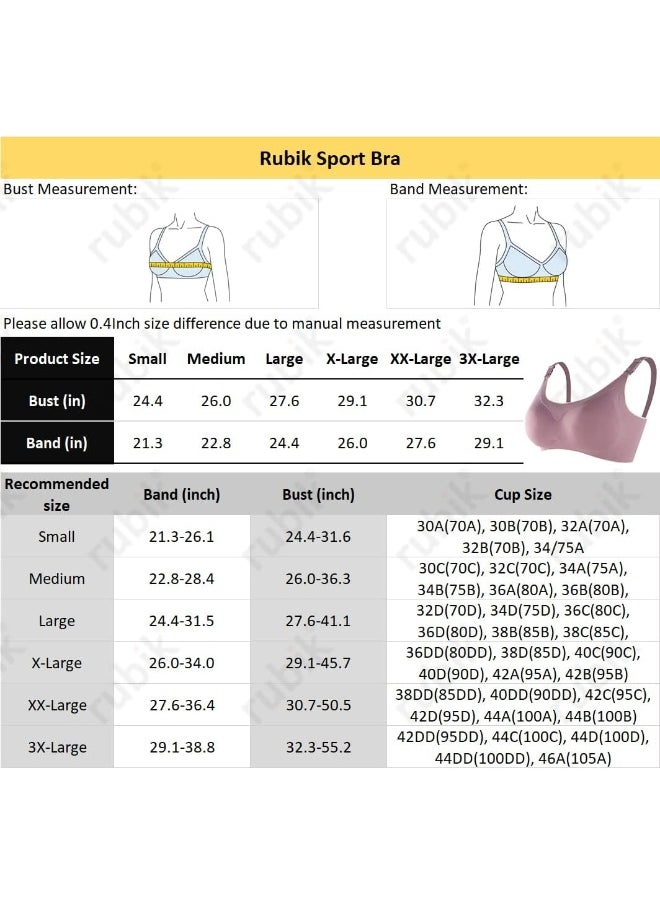 Rubik - Breast Feeding Nursing Bra for Women, Seamless Ultra Comfort Removeable Padded Smooth Wirefree Pregnancy Maternity Sleeping Bra (Large, purple) - Image 1