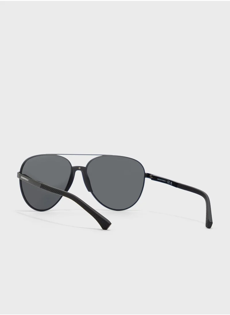 EMPORIO ARMANI 0Ea2059 Aviator Sunglasses