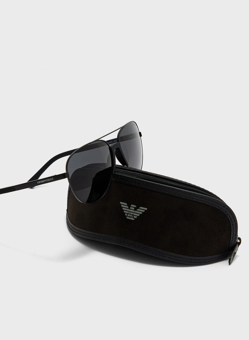 EMPORIO ARMANI 0Ea2059 Aviator Sunglasses - Image 4