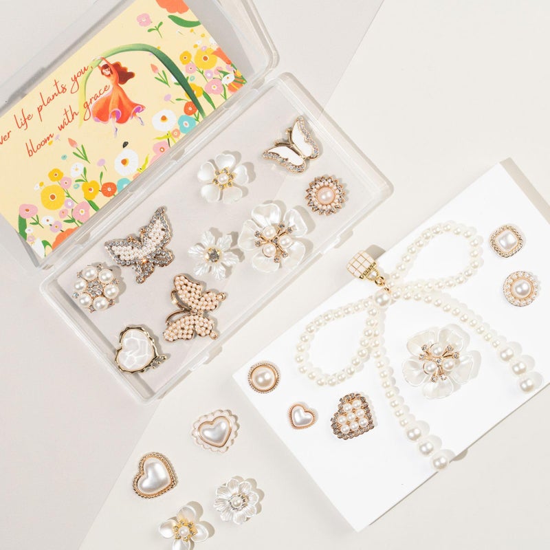 Mon Caramel Rubber Beach Bag Accessories Charms,21PCS Rubber Beach Totes Inserts,Lovely pearl Charms - Image 4