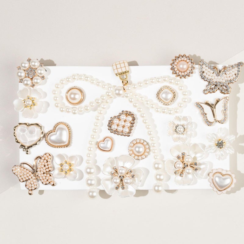Mon Caramel Rubber Beach Bag Accessories Charms,21PCS Rubber Beach Totes Inserts,Lovely pearl Charms - Image 5