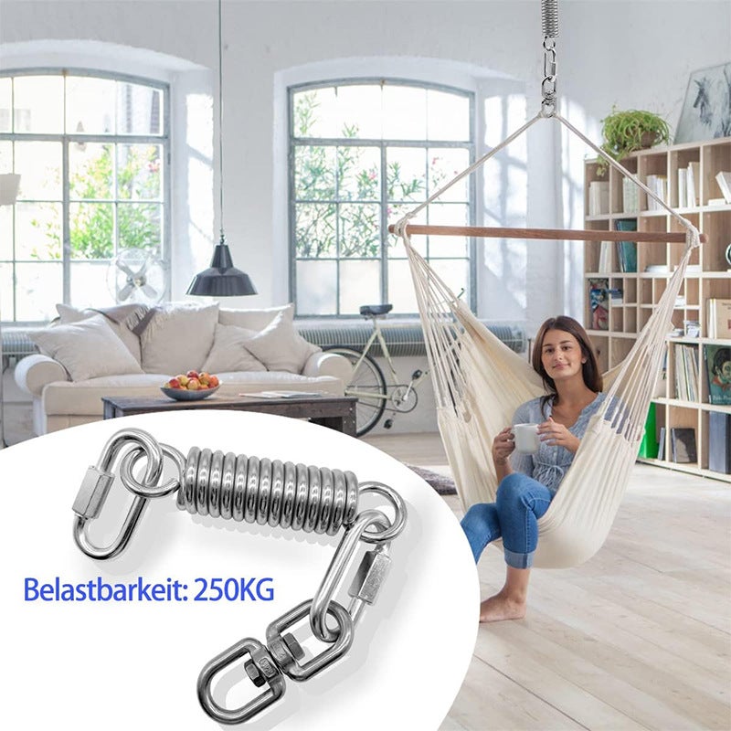 كرسي معلق من الفولاذ المقاوم للصدأ مع زنبرك تعليق زنبرك فولاذي لحمالة الكرسي هامر كيس هواء حامل يوغا - Image 5