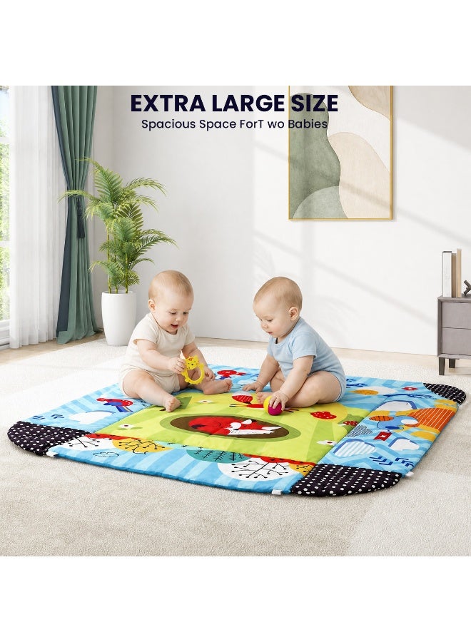 HI-FINE Baby Gym Play Mat, 8-in-1 Tummy Time Mat & Activity Gym, Washable Ball Pit, Infant Play Mat with Detachable Toys for Sensory Exploration and Motor Skill Development - Image 5