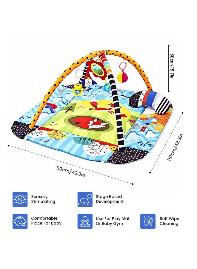 HI-FINE Baby Gym Play Mat, 8-in-1 Tummy Time Mat & Activity Gym, Washable Ball Pit, Infant Play Mat with Detachable Toys for Sensory Exploration and Motor Skill Development - Image 3