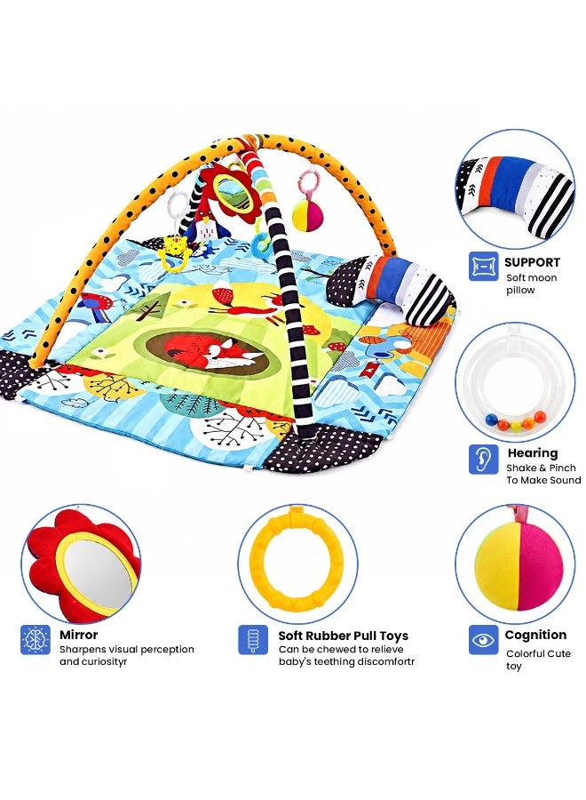 HI-FINE Baby Gym Play Mat, 8-in-1 Tummy Time Mat & Activity Gym, Washable Ball Pit, Infant Play Mat with Detachable Toys for Sensory Exploration and Motor Skill Development - Image 2
