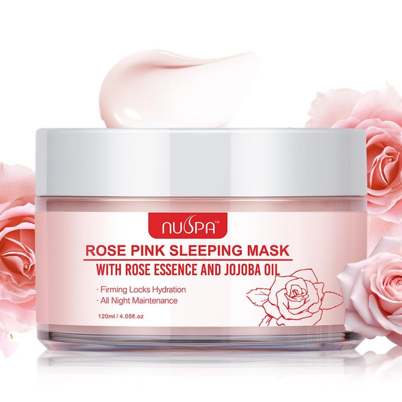 Organic Rose Face Clay Mask Wash Off Repairing Face Mask SkincareAnti Wrinkle Remove Dark Circle Foot Facial Skin Care Treatmet for WomenMen Daily