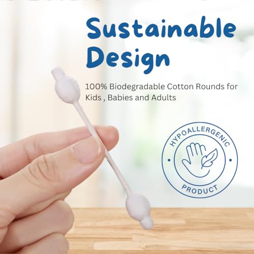 Adore 100% Pure Cotton Swabs, Pack of 2, Total 120 Units, White with Thick end to Protect Baby Ears - Image 4