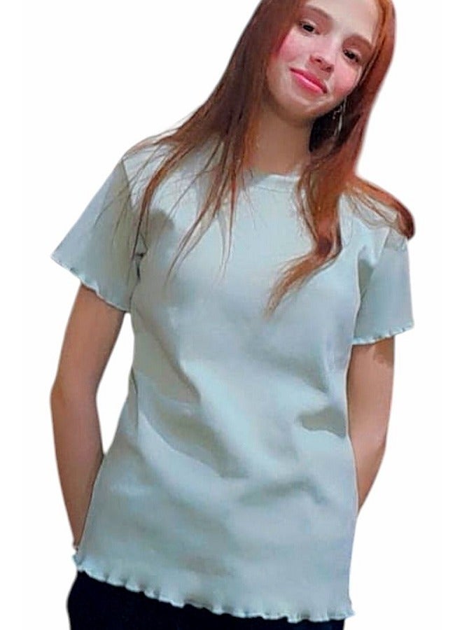 تيشرت بناتى ساده مضلع