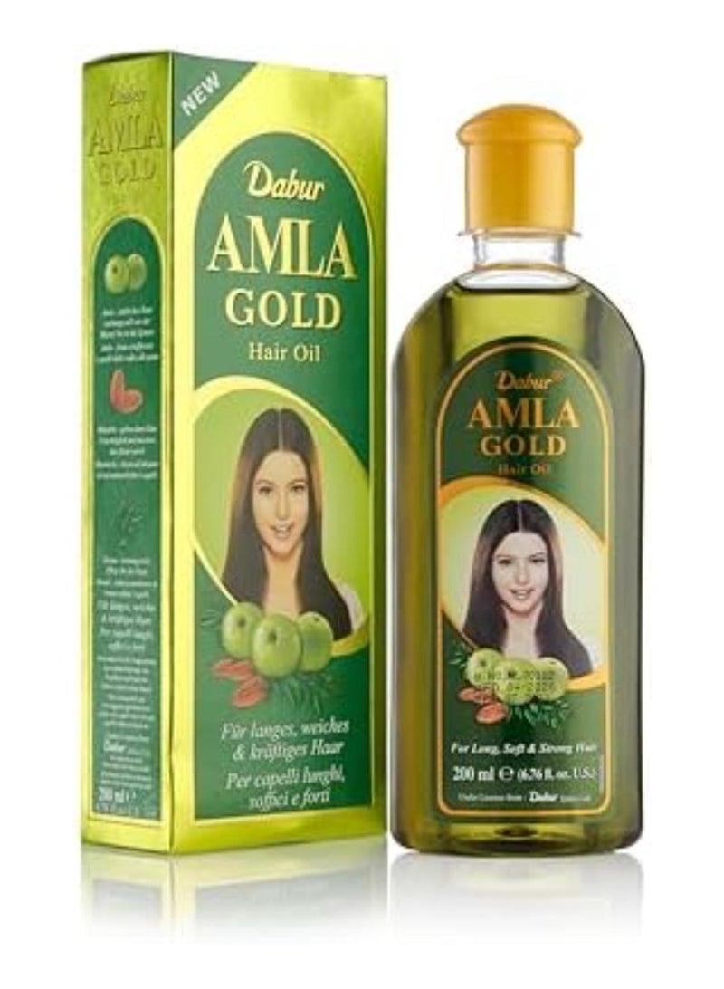 دابر زيت شDabur Amla Gold Hair Oil - 200 mlعر جولد من دابر املا - 200 مل - Image 2