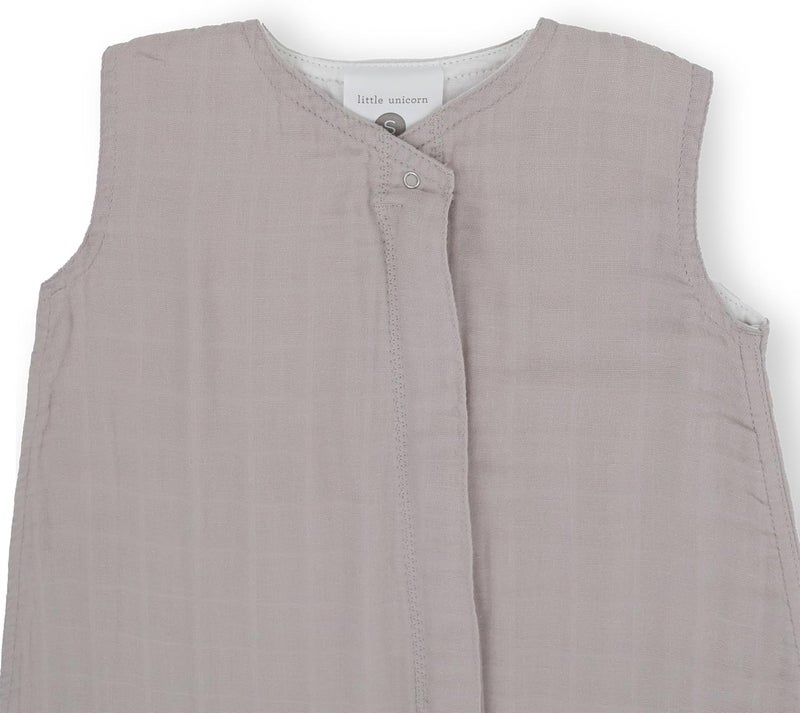 Little Unicorn Cotton Muslin Quilted Sleep Bag in Porpoise - Size M - Image 2