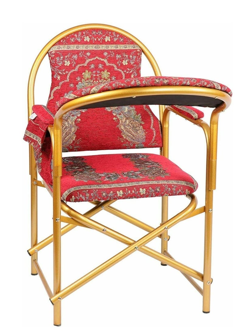 chair  for prayer and recitation of the Holy Quran comfortable for long sitting lightweight suitable for the elderly elegant for mosques and hosting rooms(red)