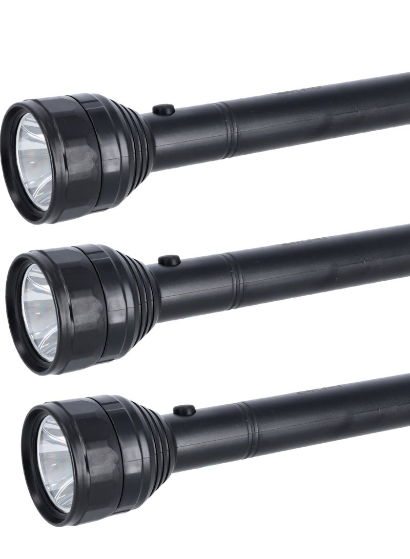KRYPTON Rechargeable LED Flashlight, USB Chargeable Torch, KNFL5444 | 3W Hi-Power LED Light | Pack of 3 Flashlight | Lifetime Warranty on CREE LED | Ideal for Trekking, Camping & More - Image 1