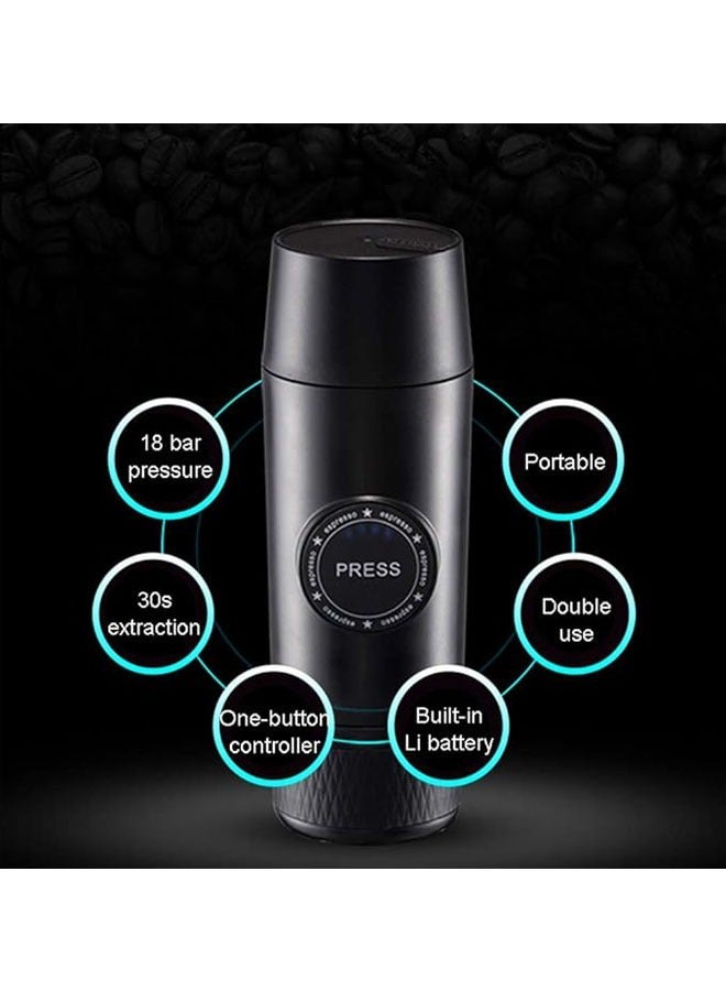general Upgrade Rechargeable 2-in-1 Portable Electric Coffee Mini Espresso Maker Built-in Battery, Hot Extract Powder & Capsules for outdoor travel - Image 4