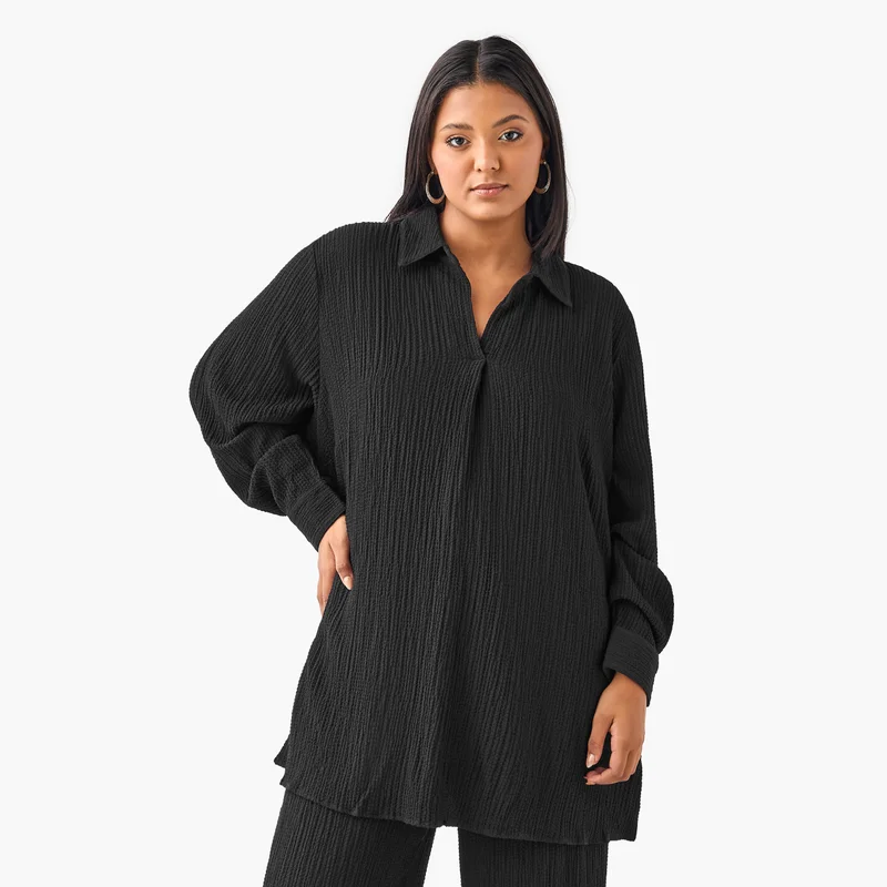 أولا بوبكن Textured Resort Shirt