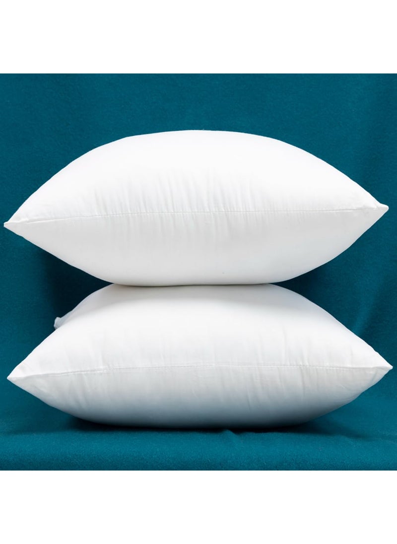 Warmwithann Warmwithann Extra Full and Thick Set of 2 Cotton Fabric Plump Throw Pillow Inserts Down Alternative Decorative Couch Cushion Cover Filler 18 X 18 Inches 