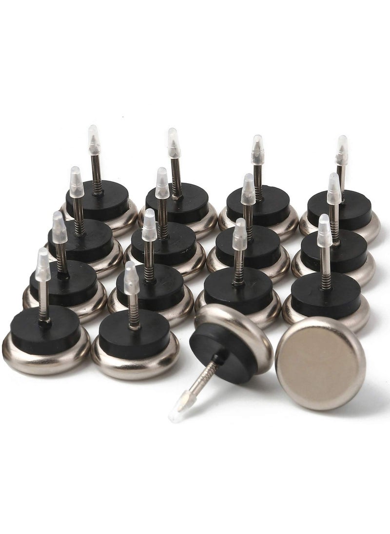 Furnigear Dia Nail On Furniture Glides for Chairs Tables  Furnigear Nickel Base Cushioned Furniture Nails  Allowing Chairs to Glide Effortlessly Over Carpet Floors 114 16 PackGray 