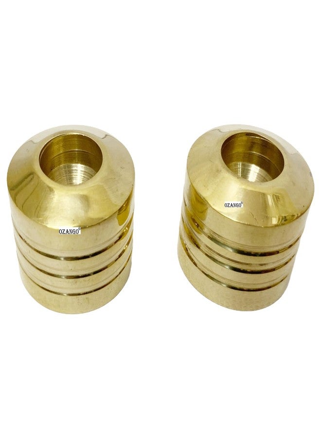 Ozango Bike Antique Desgin Plain Handle Bar Weight Handlebar Weight Pure Brass Golden Suitable for RE Classic Desert Storm - Image 2