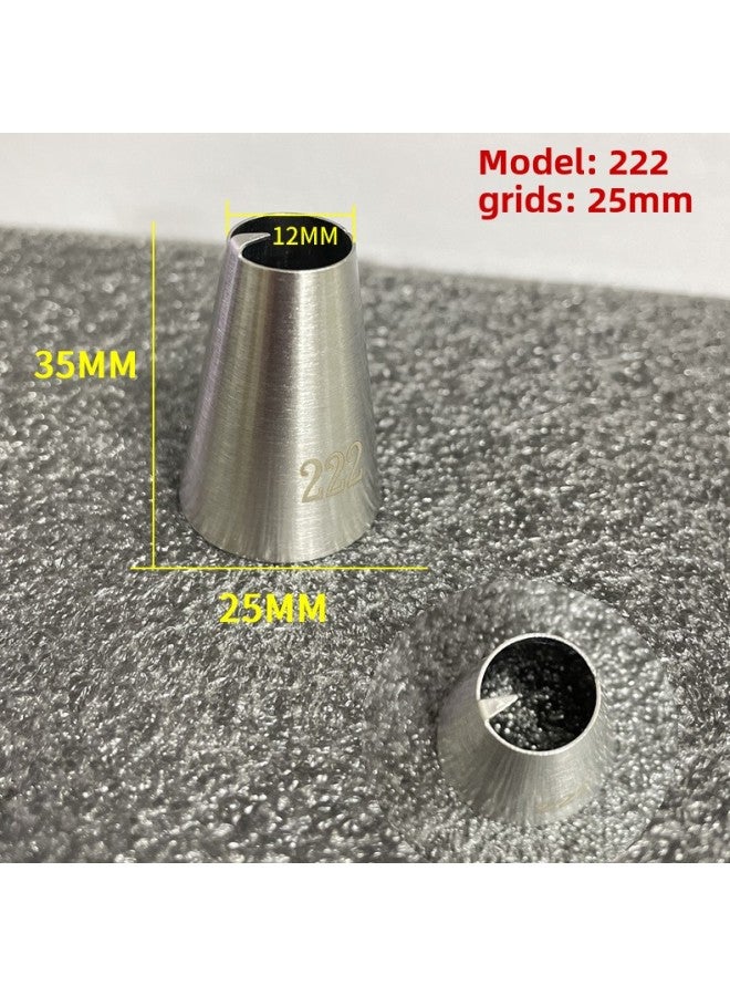 1M2D6 Teeth 8 Teeth Cake Decorative Cookie Rose Baking DIY Tool Medium 304 Stainless Steel Decorative Mouth Medium-Specifications:222 - Image 1