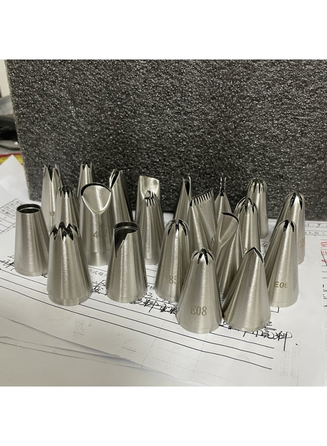 1M2D6 Teeth 8 Teeth Cake Decorative Cookie Rose Baking DIY Tool Medium 304 Stainless Steel Decorative Mouth Medium-Specifications:222 - Image 4