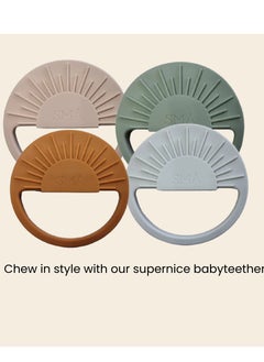 SMA SMA Baby Sun Teether Teething Toys for Babies-Teething Toy Silicone BPA Free Anti-Dropping Infant Teether Pacifiers Chew Toys for Sucking Needs and Soothing Babies Sore Gums  - Image 5