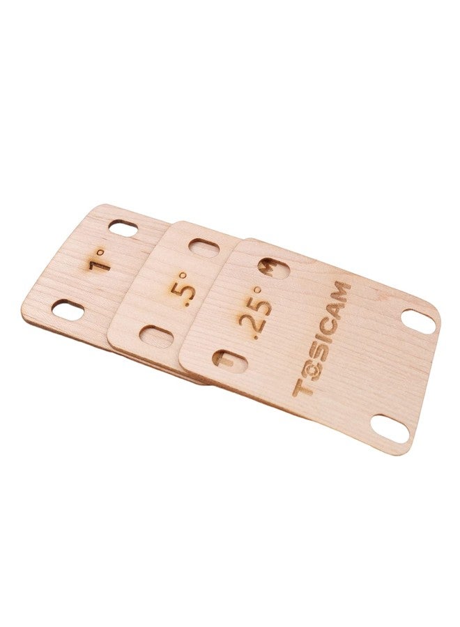 TOSICAM 3pcs Guitar Neck Shims Shim Made of Canada Solid Maple Wooden, For Bolt-on Neck Bolts, Shaped 0.25 0.5 1 Degree (0.25 0.5 1 Degree) - Image 3